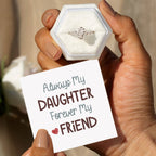 Always My Daughter Forever My Friend Endless Knot Ring