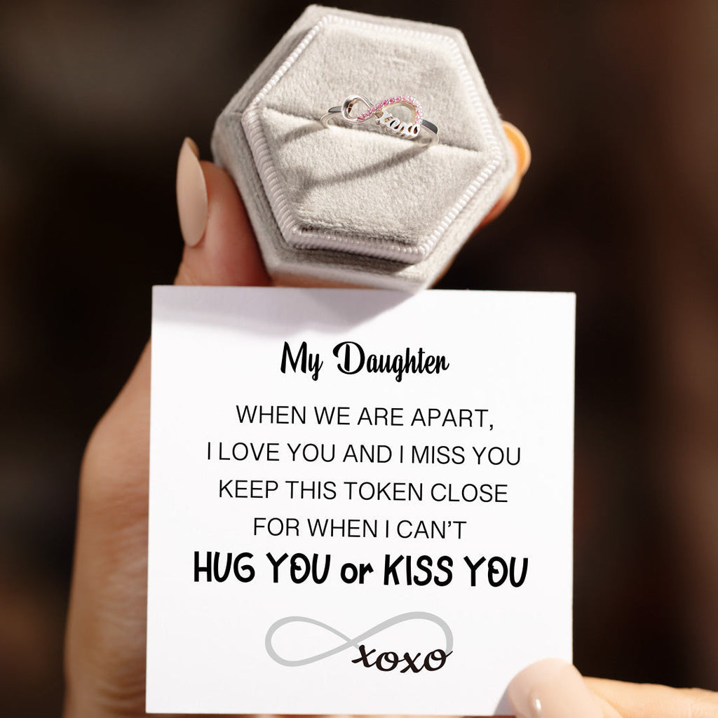 Token of Hugs and Kisses For Daughter XOXO Ring