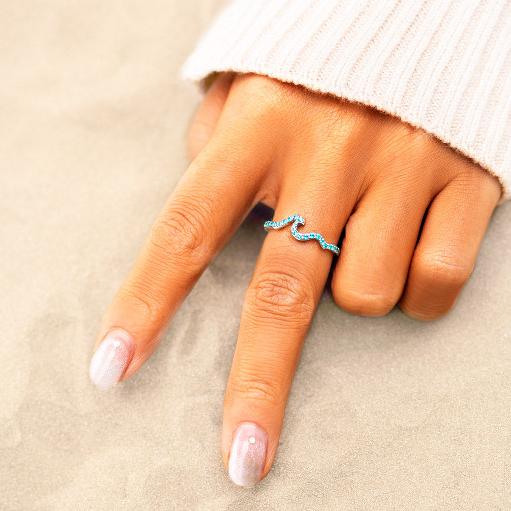 Daughter The Entire Ocean Is Yours Pavé Wave Ring