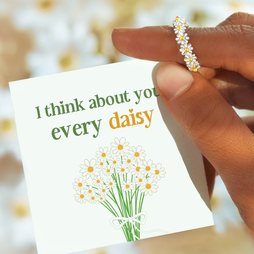 I Think About You Every Daisy Ring-Love From Mom