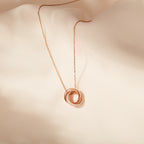 Mother Daughter Love Forever Interlocking Necklace