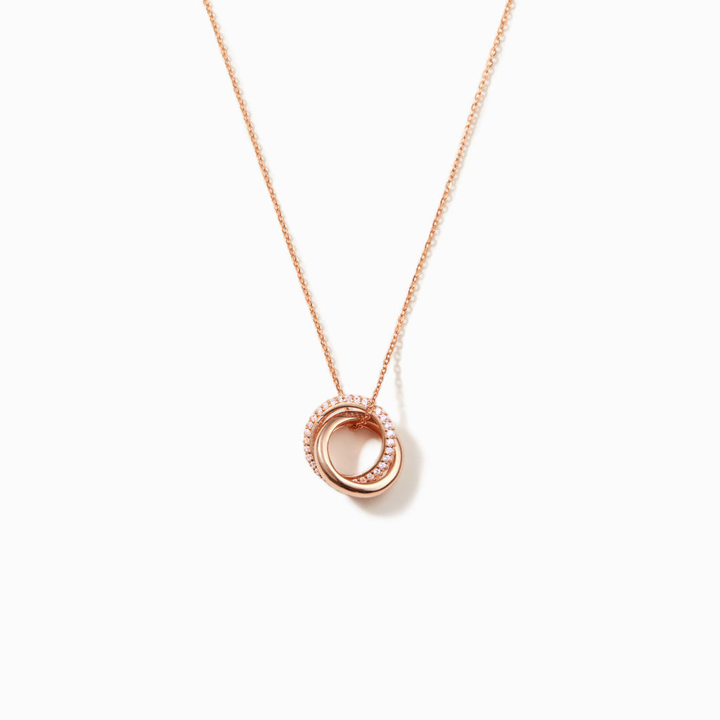 Mother Daughter Love Forever Interlocking Necklace