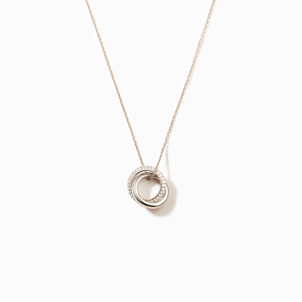 Mother Daughter Love Forever Interlocking Necklace
