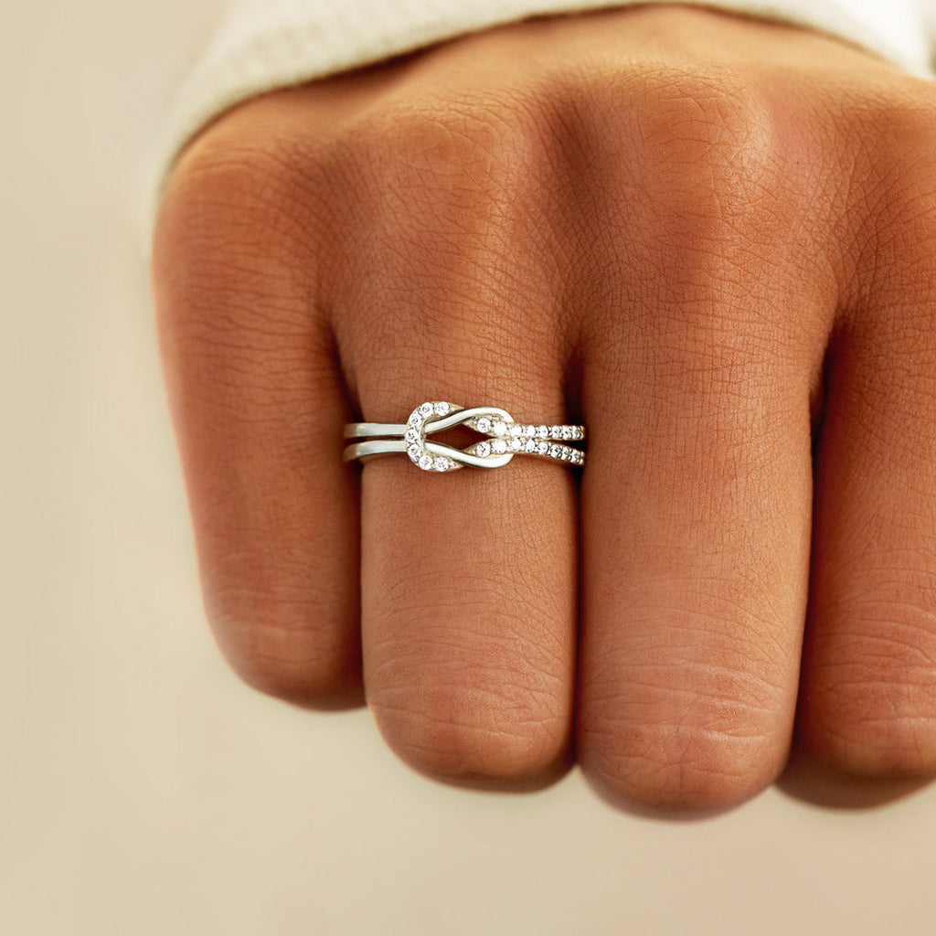 To My Best Friend 'Sisters By Heart' Knot Ring
