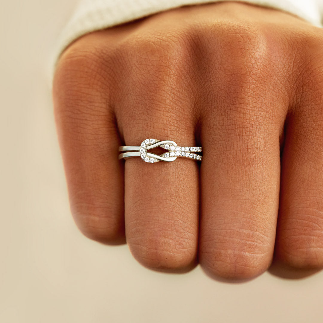 To My Best Friend 'Sisters By Heart' Knot Ring