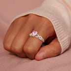 Linked Together Love Forever Heart and Link Ring