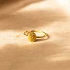Mother & Daughter Engraved Flower Ring