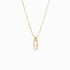 Linked Together Rectangle Interlocking Necklace