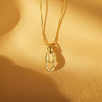 Linked Together Rectangle Interlocking Necklace