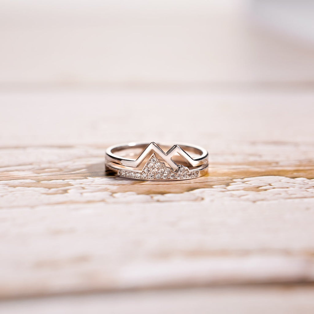 Adventure Awaits Pavé Mountain Ring