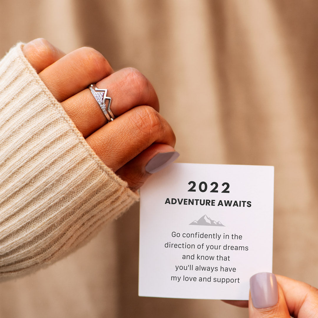 Adventure Awaits Pavé Mountain Ring