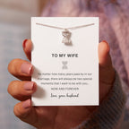 To My Wife Hourglass Necklace