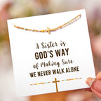 We Never Walk Alone Cross Bracelet