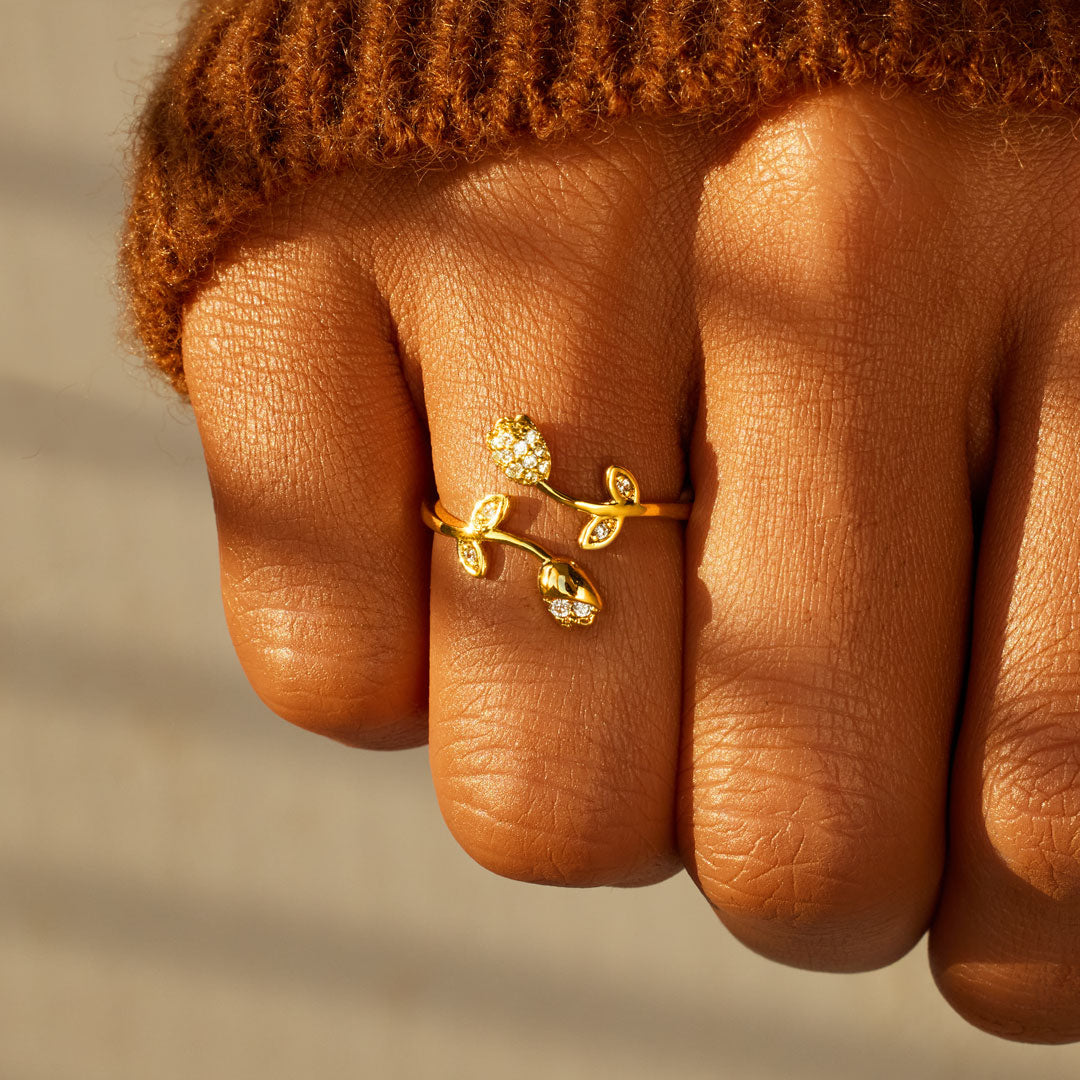 For Sisters Tulip Flower Ring