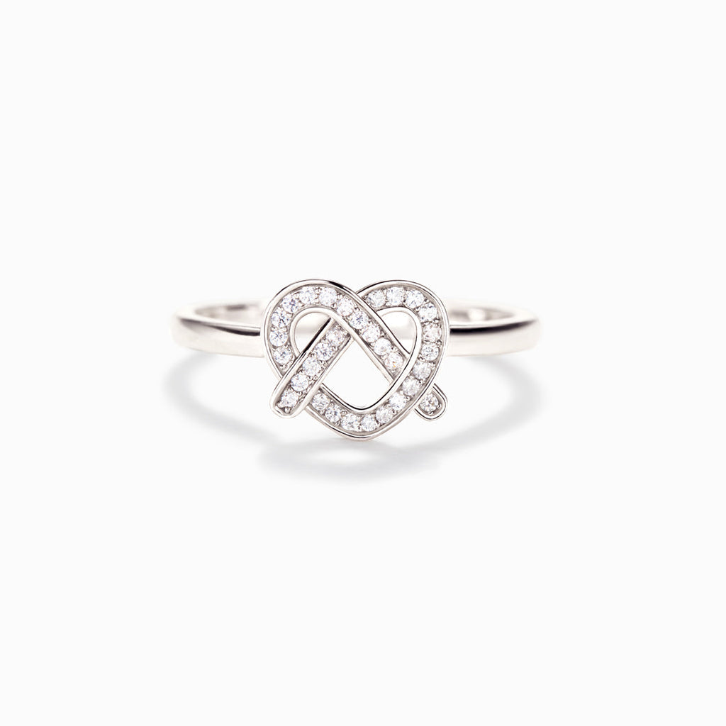 Sister Pretzel Heart Ring