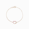 And So She Goes On Heart Semicolon Bracelet