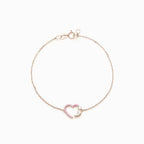 And So She Goes On Heart Semicolon Bracelet