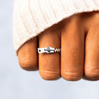 Mom Holds Us Together Zipper Ring