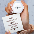 Mom Holds Us Together Zipper Ring