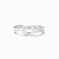 Grandmother & Granddaughter Square Knot Ring S925