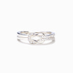 Grandmother & Granddaughter Square Knot Ring S925