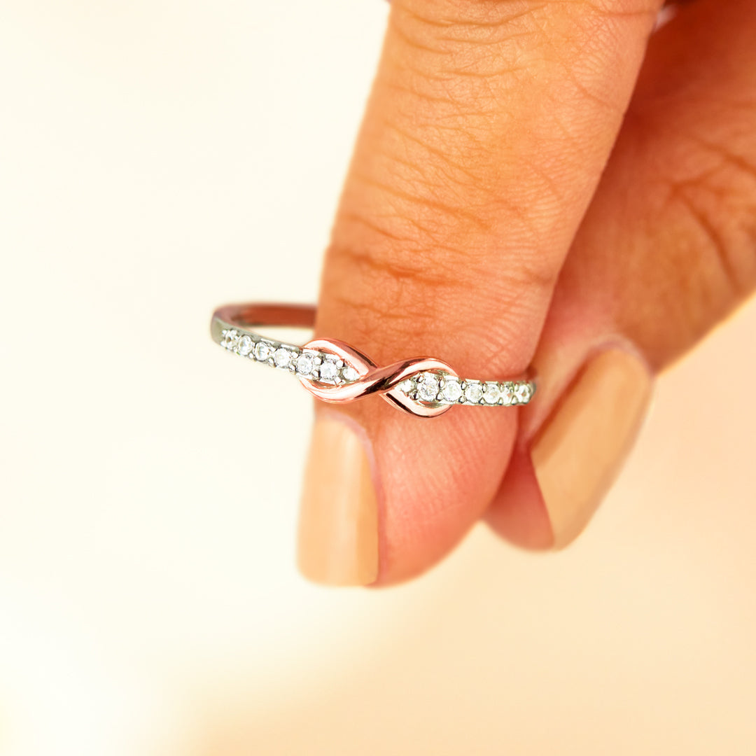 Infinity Ring for Grandmother and Granddaughter