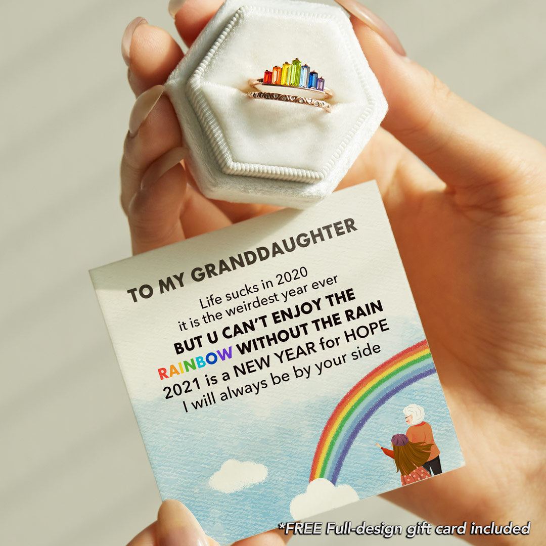 Granddaughter Rainbow Ring