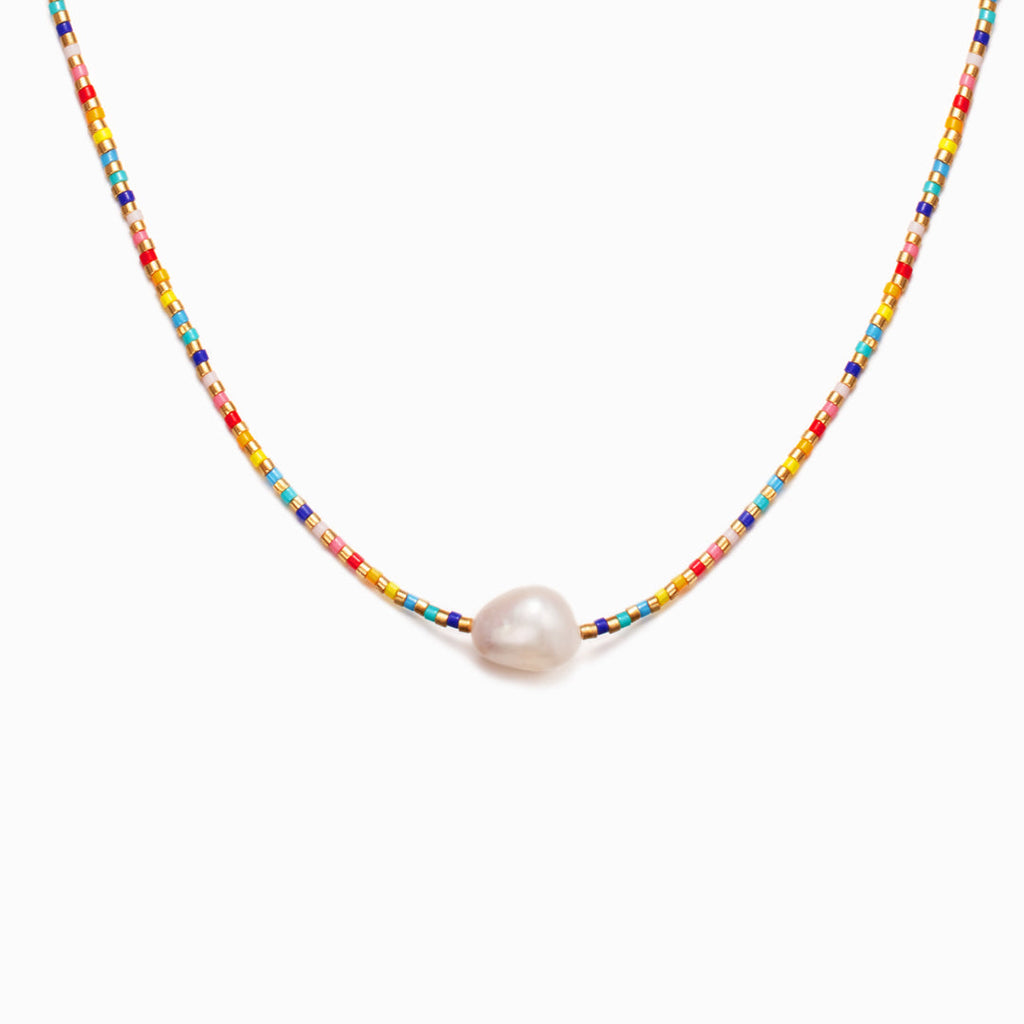 Rainbow Pearl Necklace