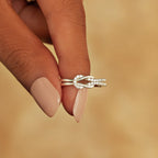 Grandmother & Granddaughter Square Knot Ring