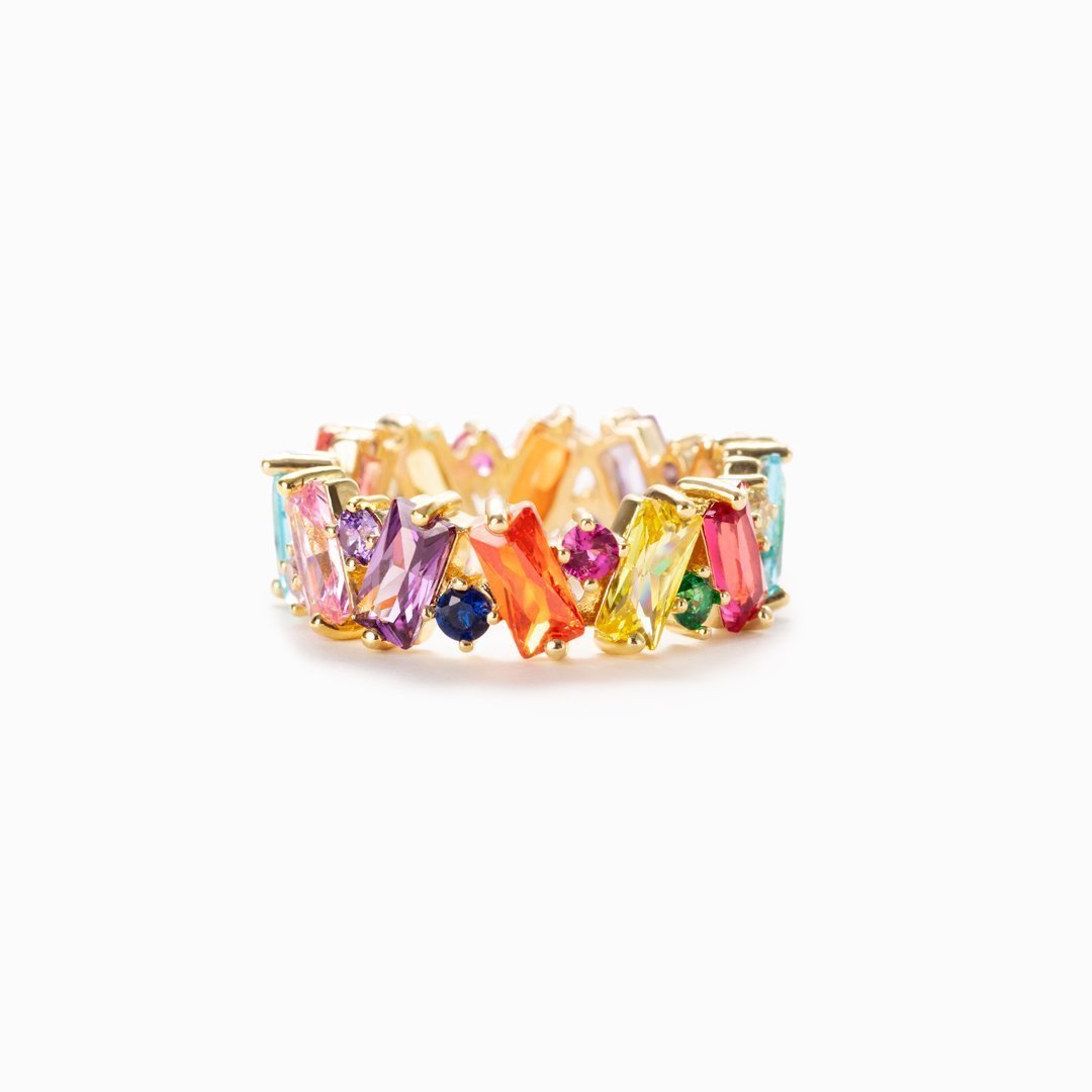 Stepping Stones Rainbow Ring Band