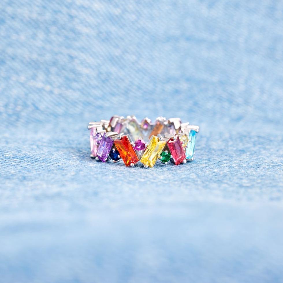 Stepping Stones Rainbow Ring Band