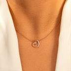 My Beautiful Granddaughter Twist Pave Heart Necklace