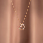 My Beautiful Granddaughter Twist Pave Heart Necklace