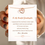 My Beautiful Granddaughter Twist Pave Heart Necklace