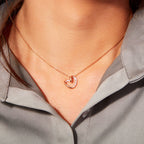 My Beautiful Granddaughter Twist Pave Heart Necklace