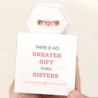 No Greater Gift Than Sisters Heart Band Ring