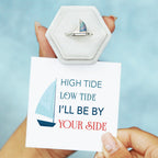 High Tide Or Low Tide Sailing Ship Ring
