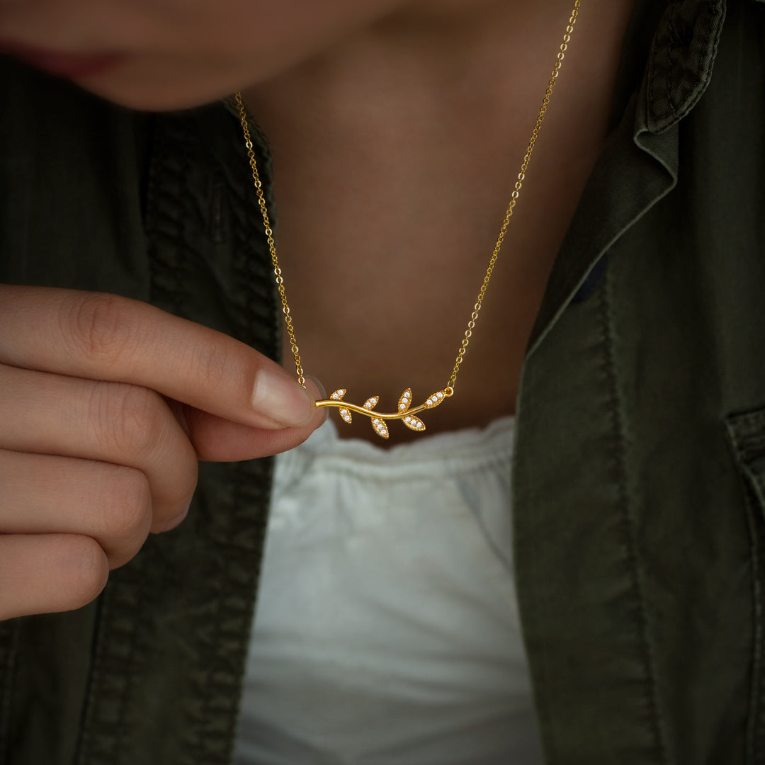 Be-Leaf in Yourself Like I Do Tree Leaf Necklace