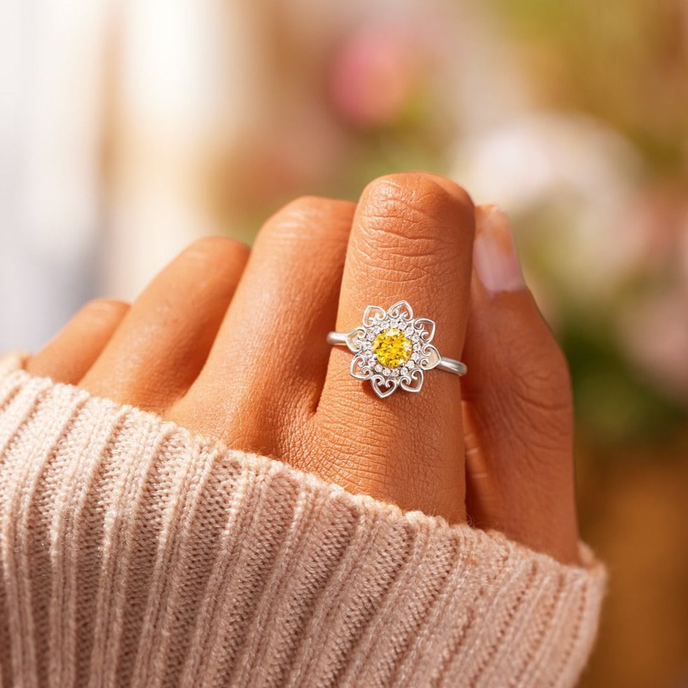 Don't Worry Be Hippie Mandala Ring