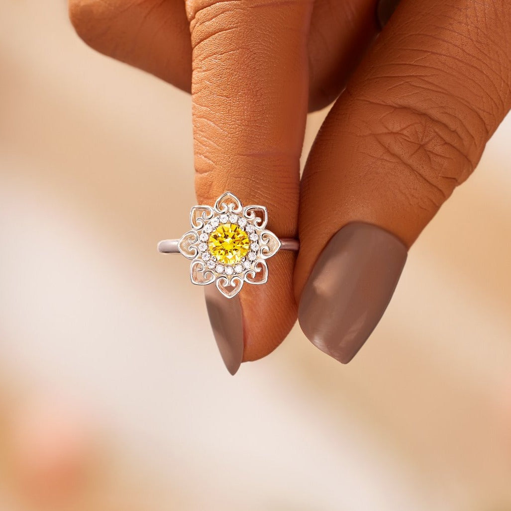 Don't Worry Be Hippie Mandala Ring