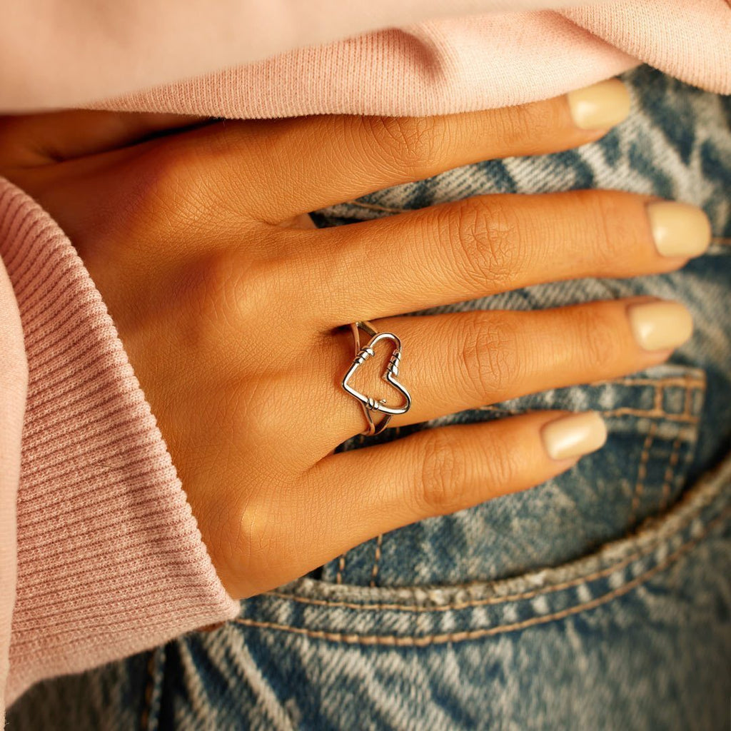 My Love You're Badass With A Big Heart Wire Ring