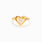 Trust In the Lord Cross In Heart Ring