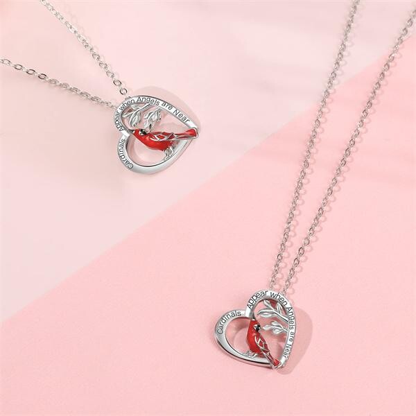Cardinal Heart Pendant NecklaceThe Best Gifts For Your Loved Ones