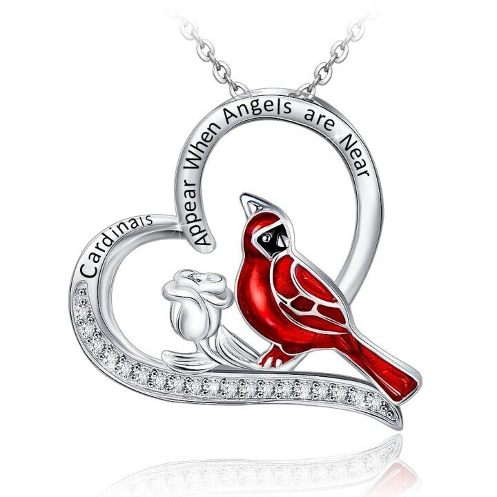 Cardinal Heart Pendant NecklaceThe Best Gifts For Your Loved Ones
