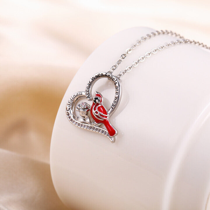 Cardinal Heart Pendant NecklaceThe Best Gifts For Your Loved Ones