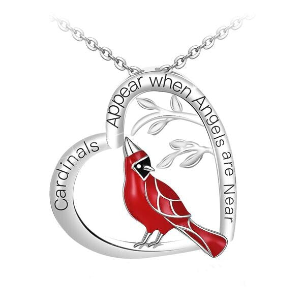 Cardinal Heart Pendant NecklaceThe Best Gifts For Your Loved Ones