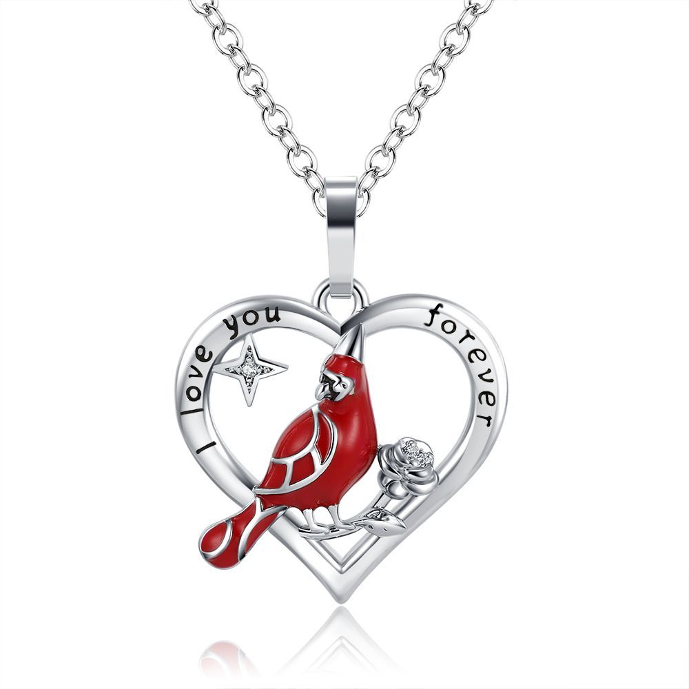 Cardinal Heart Pendant NecklaceThe Best Gifts For Your Loved Ones