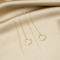Tassel Threading Long Chain Earrings