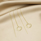 Tassel Threading Long Chain Earrings