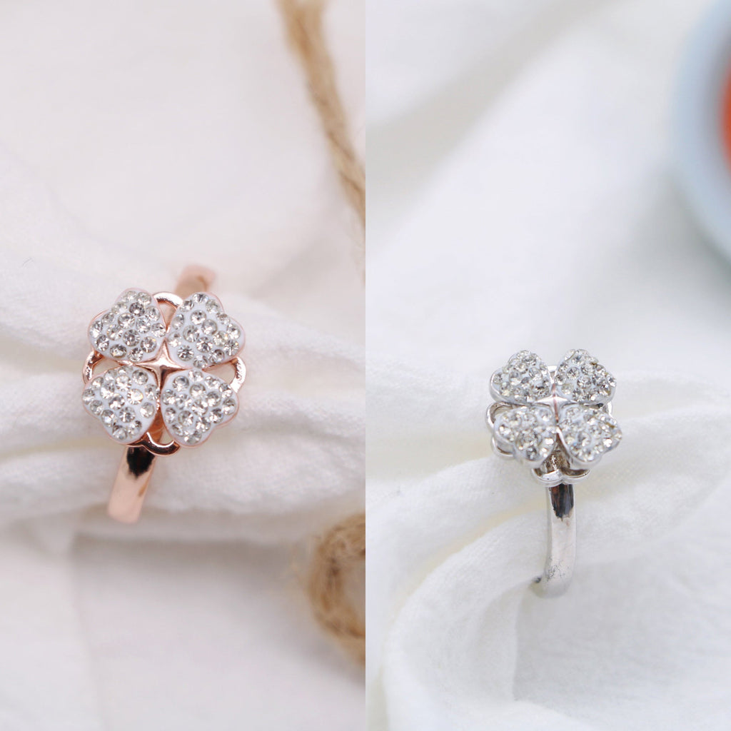 Four-Leaf Clovers Rotating Ring
